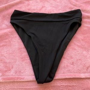 Shein high waisted black bikini bottoms